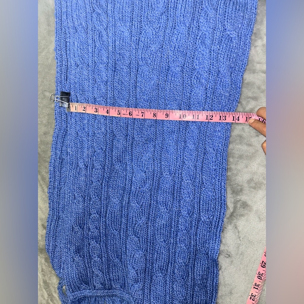 Aran sweater market 100% wool hooded scarf shawl wrap - Picture 9 of 11